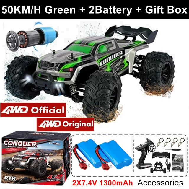 4WD Remote Control Car Off Road 4x4 RC High Speed Buggy Truck Super Brushless 50 or 80KM/H Fast Drift Racing Toy Kids Adults Econic Blanks