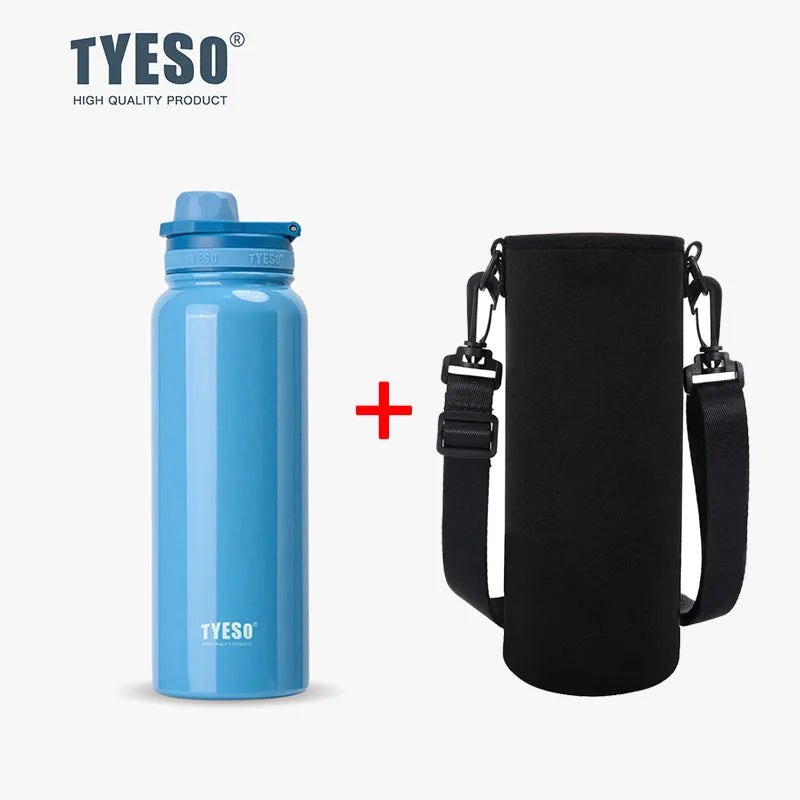 Tyeso Stainless Steel Thermal Water Bottle Portable Tumbler Sport Vacuum Flask Keeps Cold and Heat Thermal Mug Car Insulated Cup Econic Blanks