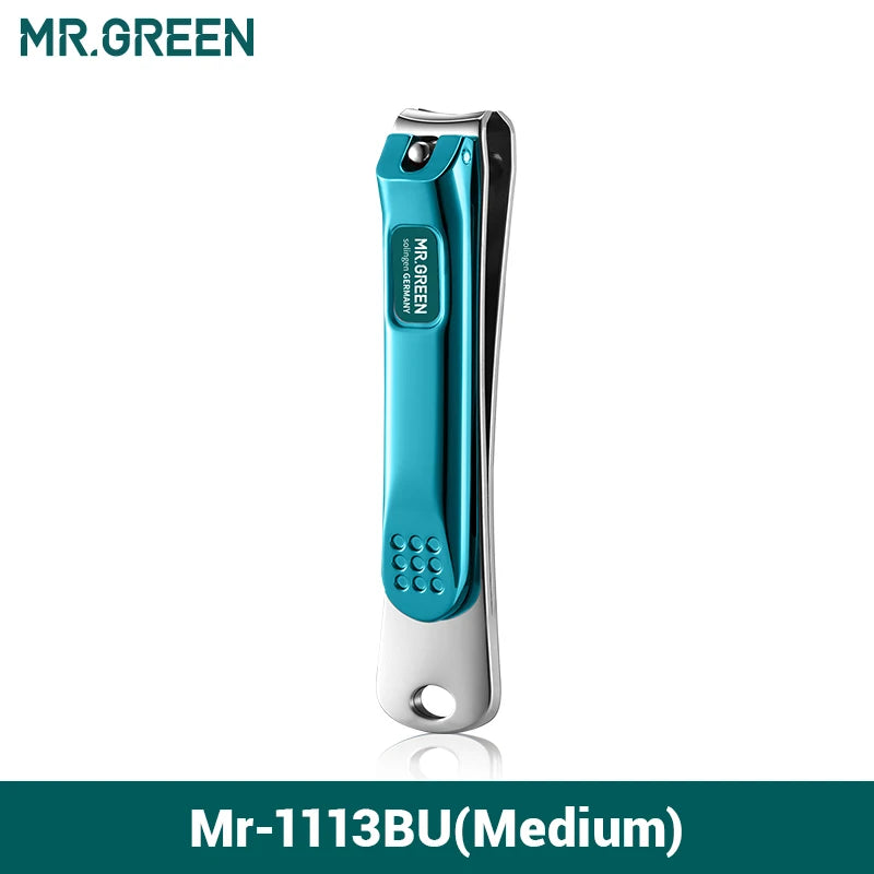 MR.GREEN Nail Clippers Stainless Steel Curved blade Clipper Fingernail Scissors Cutter Manicure tools trimmer with nail files Purest Peak