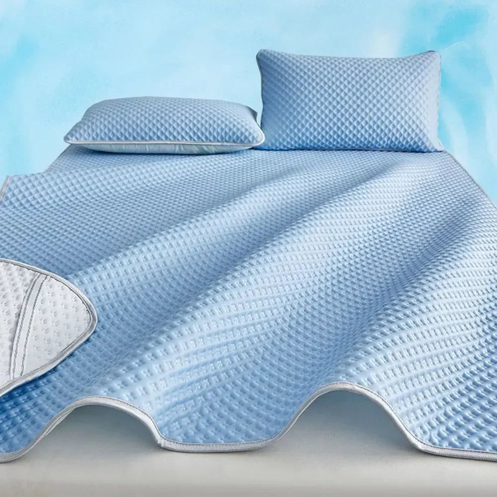 Breathable Cooling Mattress Comfortable Washable Ice Silk Bed Mat Pad Soft Skin-friendly Summer Sleeping Mat Household Quick Pick Grocers