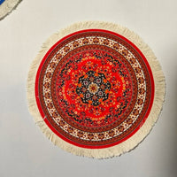 Woven flower Persian carpet small coaster wholesale merchants cheap mouse pad desk mat retro style rubber non-slip computer mats Quick Pick Grocers
