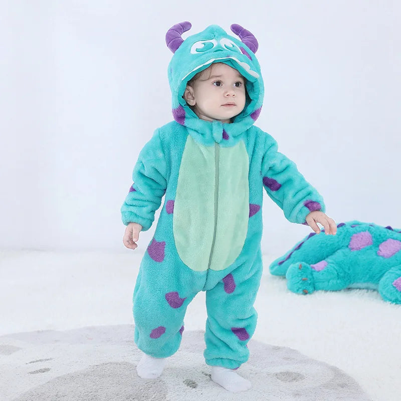 Baby Sully Romper Blue Warm Onesie Newborn Bebes Boy Girl Clothes Halloween Cow Costumes Cartoon Toddler Outfit Cute 0-3 Years Quick Pick Grocers