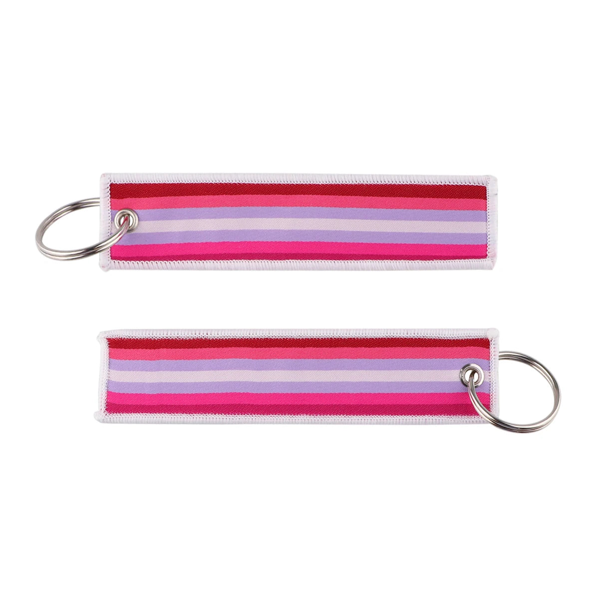 1pcs Rainbow Gay Embroidered Keys Tag Keychains For Motorcycles Cars Backpack Fashion Key Ring Accessories Chaveiro Gifts Quick Pick Grocers