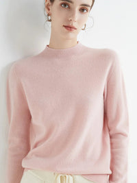 AOSSVIAO 2026 Autumn Winter Solid Mock-neck Pullover Sweater For Women Casual Knitwear Female Clothing Basic Soft Tops Quick Pick Grocers