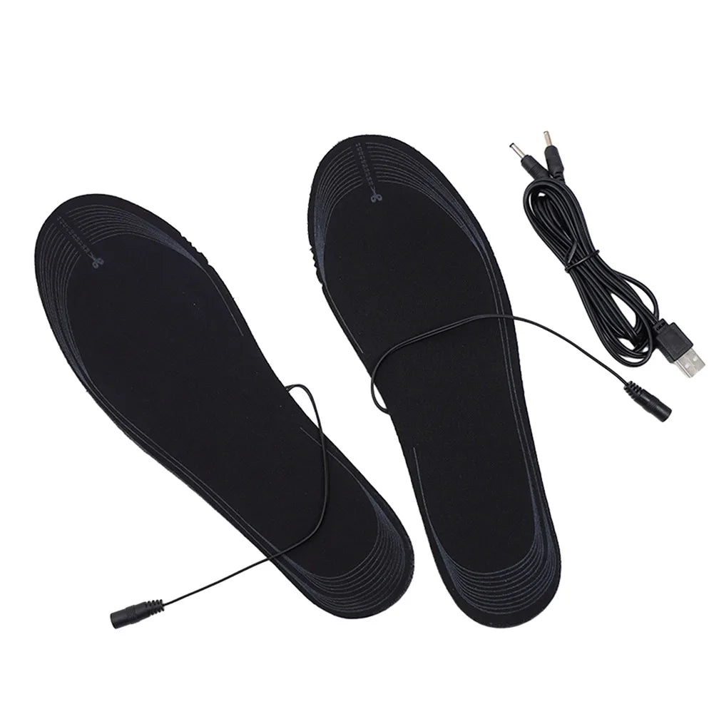 Unisex Electric Foot Warmer Adjustable Temperature Rechargeable Heated Insoles Multifunctional for Winter Fishing Hiking Camping Quick Pick Grocers