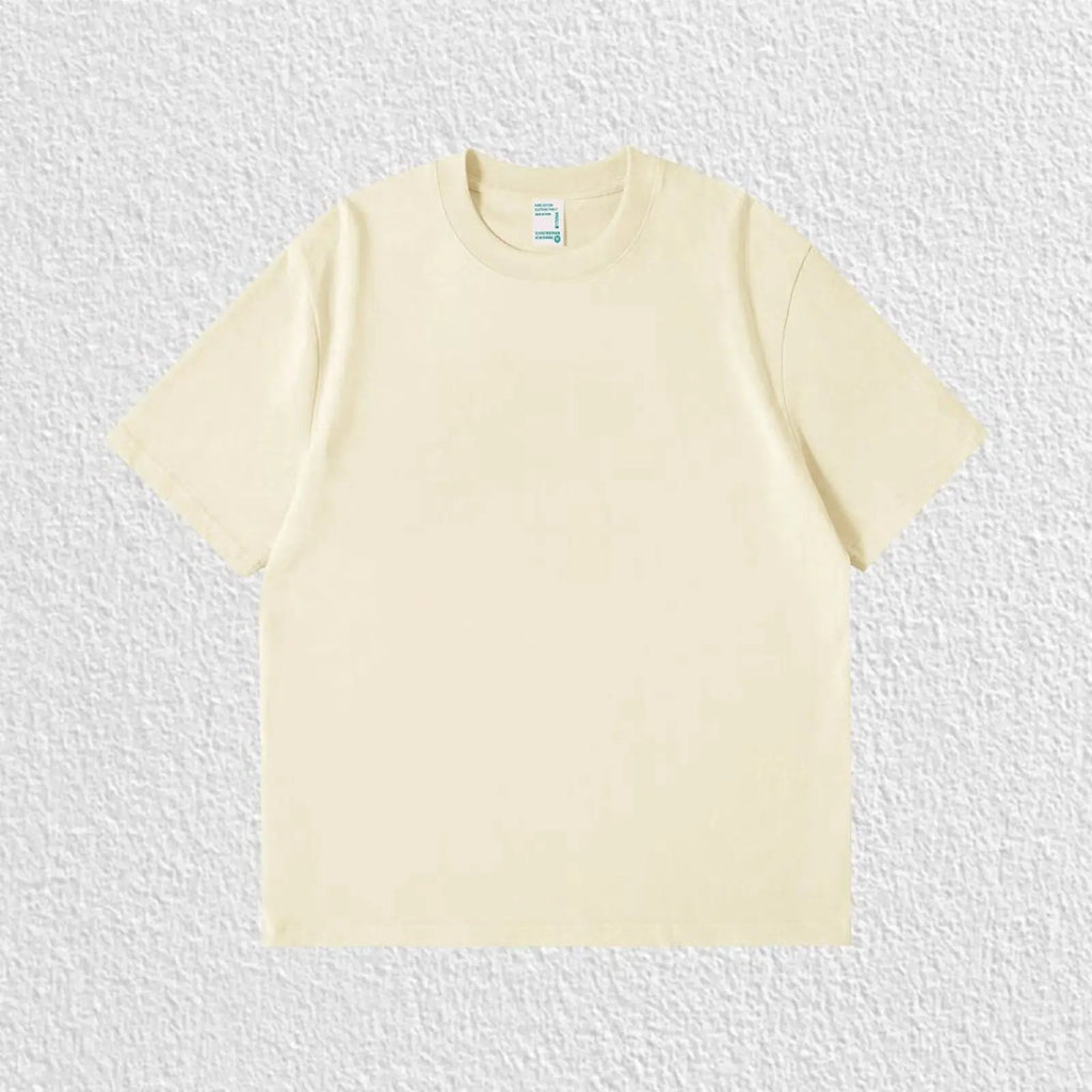 Pure White 260g Heavy T-shirt Men's Summer Pure Cotton Short-sleeved New Men's and Women's Streetwear Quick Pick Grocers