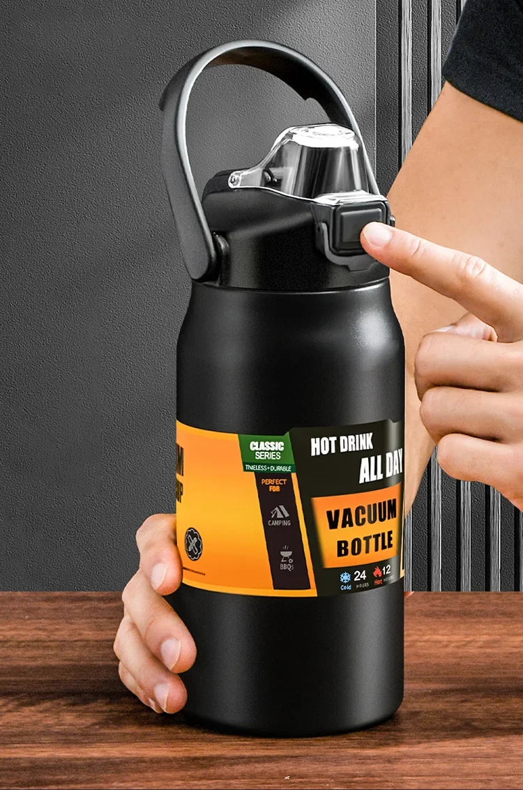 Outdoor Thermos Portable 304 Stainless Steel Thermal Mug Tumbler Vacuum Flasks Cold and Hot Sports Water Bottle with Straw Econic Blanks