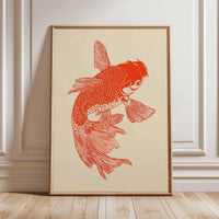 Japanese Red Koi Fish Canvas Prints Poster Modern Minimalism Aesthetic Art Prints Bedroom Kitchen Home Decor Art Poster Gifts Quick Pick Grocers