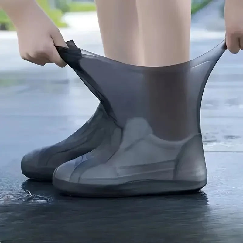 1 Pair Rubber Rain Boot Overshoes For Outdoor Use, Silicone Waterproof Shoe Covers, Rainy Day Shoe Cover, Reusable Non-Slip Rain Econic Blanks