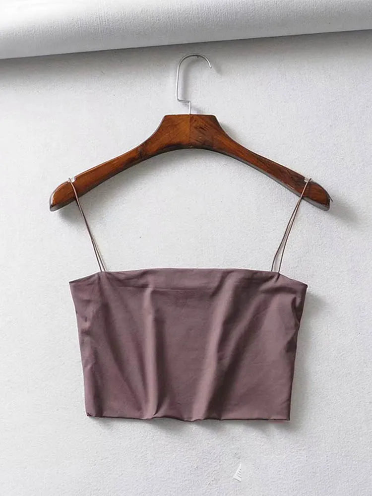2022 Summer Women's Crop Top Sexy Elastic Cotton Camis sleeveless Short Tank Top Bar Quick Pick Grocers