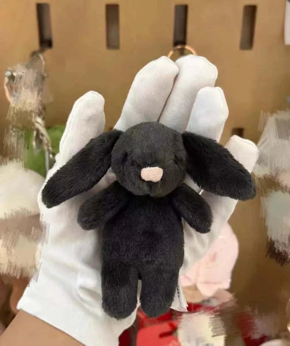 Stuffed Animals Cute Cartoon Rabbit Keychain Love Pompom Trinket Toy Girl Bag Car Keychain Mobile Phone Pendant Jewelry Gift Econic Blanks