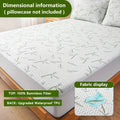 1p Cooling Bamboo Fiber Fitted Sheet, Breathable Mattress Protector Cover  with Deep Pocket for Summer Quick Pick Grocers