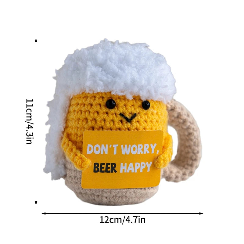 Crochet Positive Energy Doll Pocket Hug Mother's Day Gifts 2026 Handmade Knitted Ornament Handmade Crochet Doll Graduation Gifts Quick Pick Grocers