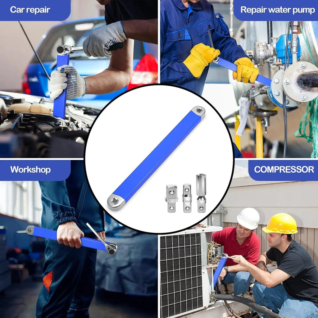 Professional Zero Offset Extension Wrench Motorcycle Repair Tool Tight Space Extension Tool 1/2 in. 1/4 in. 3/8 in.Home Tool Set Quick Pick Grocers