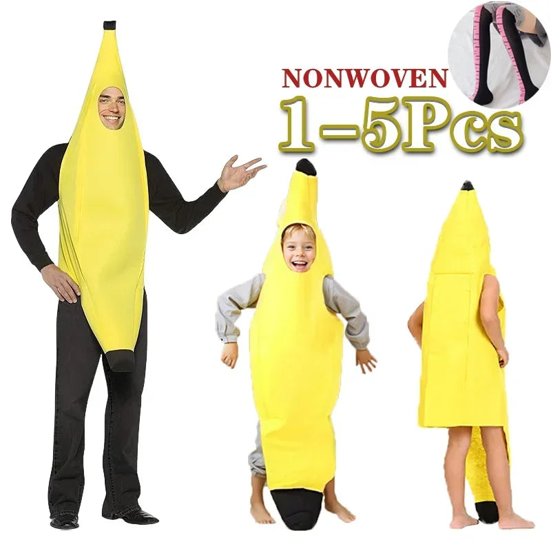 Child/Adult Banana Cosplay Halloween Christmas  Costumes Performance Costume Fruit Banana Costume Performance  Costume Quick Pick Grocers