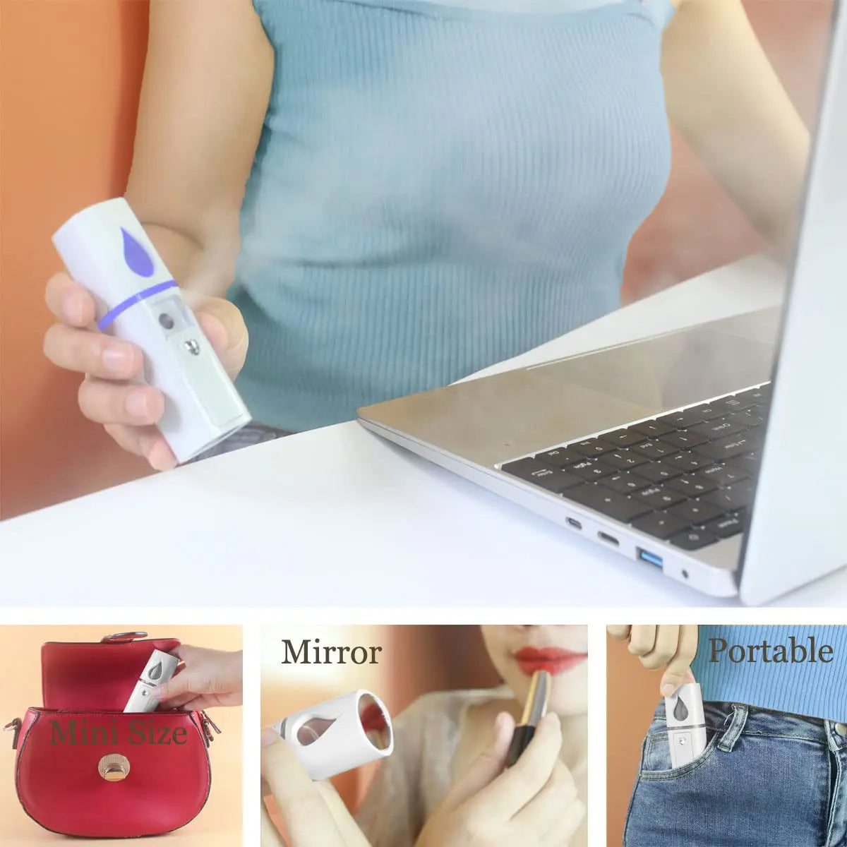 Nano Facial Steamer Mist Spray Eyelash Extensions Cleaning Pores Water SPA Moisturizing Hydrating Face Sprayer USB Rechargeable Quick Pick Grocers