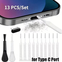 Mobile Phone Speaker Charging Port Cleaning Set Dust Plug for iPhone 16 15 14 Earphones Clean Kit Brush for Samsung Xiaomi Quick Pick Grocers