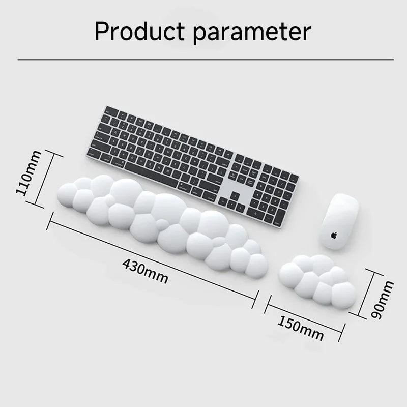 Mouse pad with wrist rest keyboard cloud anti-slip desktop office gamer mouse wrist rest Ergonomic keyboard mouse pad wrist rest Quick Pick Grocers