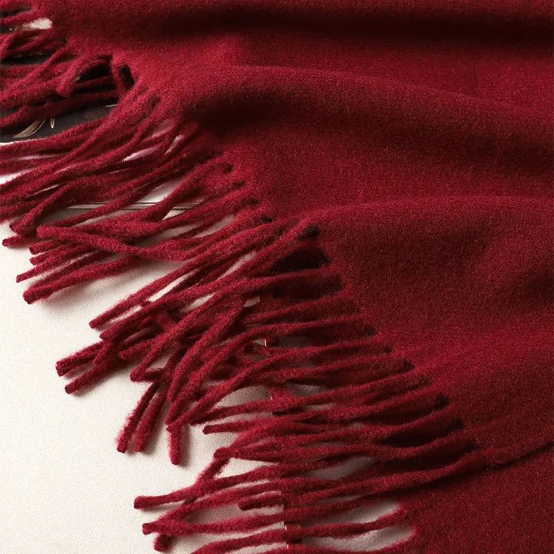 62Color Solid Women Winter Scarf Warm Thicken Cashmere Shawl Outdoor Fashion Luxury Tassels Pashmina Lady Wrap Windproof Scarves Econic Blanks