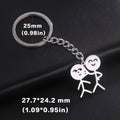 Teamer Funny Middle Finger Stickman Keychain 2025 Cute Trend School Bag Car Key Pendant Couple New Trinket Gift Keyring Econic Blanks
