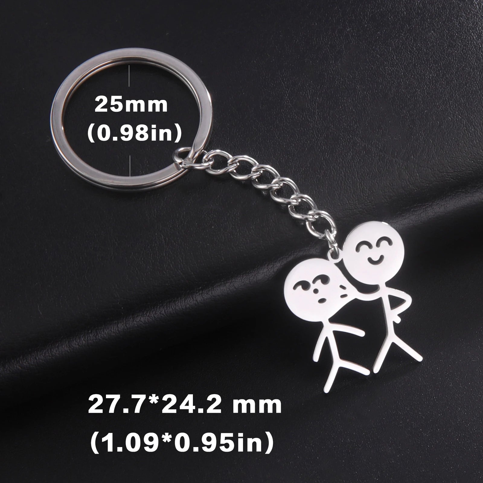 Teamer Funny Middle Finger Stickman Keychain 2025 Cute Trend School Bag Car Key Pendant Couple New Trinket Gift Keyring Econic Blanks