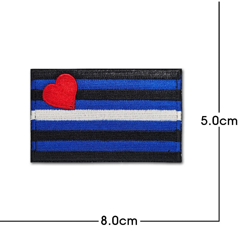 Rainbow Flag Embroidered Patch Pride Gay LGBT Tactical Applique for Clothes Hat Military Emblem with Hook and Loop Quick Pick Grocers
