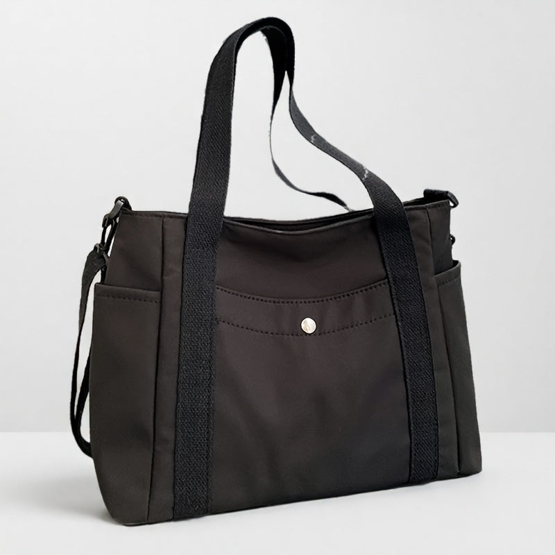 Large Capacity Nylon Crossbody Bag Casual Solid Color Messenger Shoulder Bag with Removable Strap Quick Pick Grocers