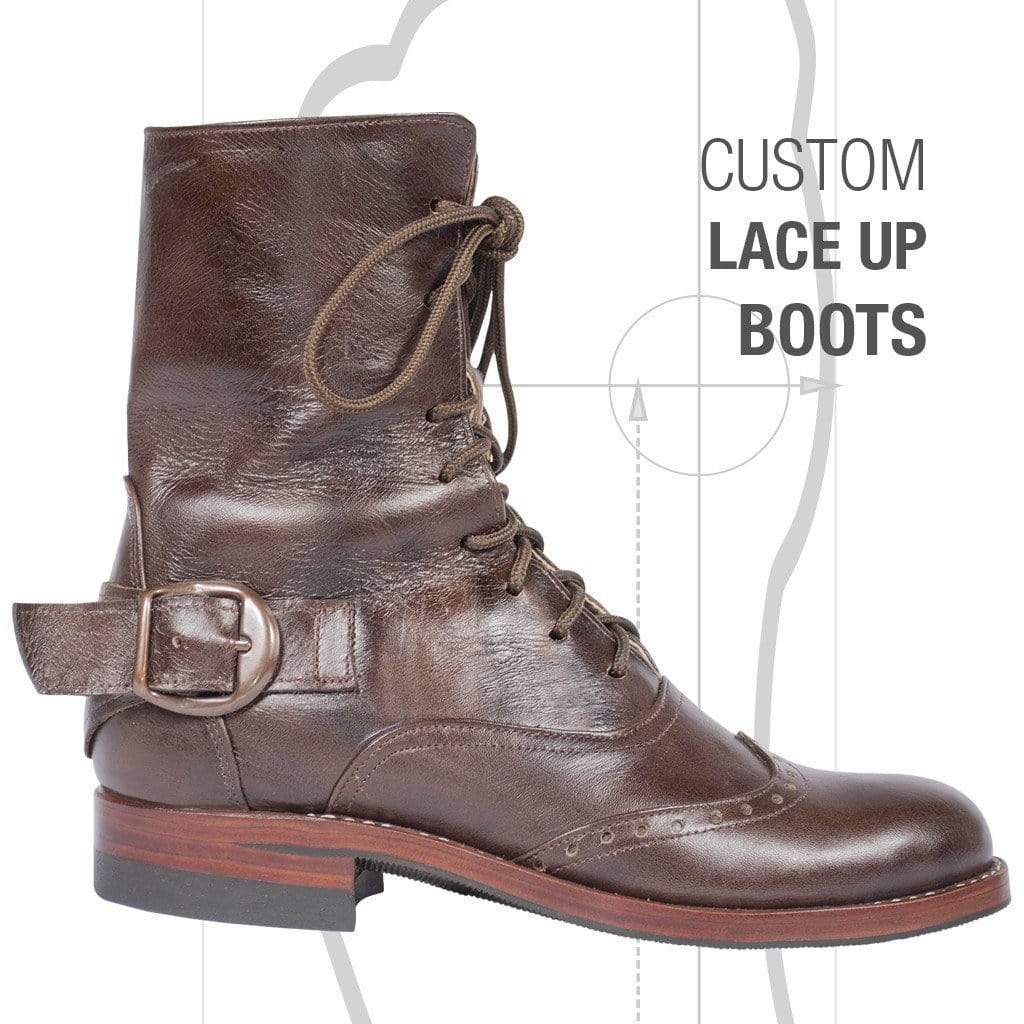 Custom Handmade Lace Up Victorian Boots Atitlan Leather