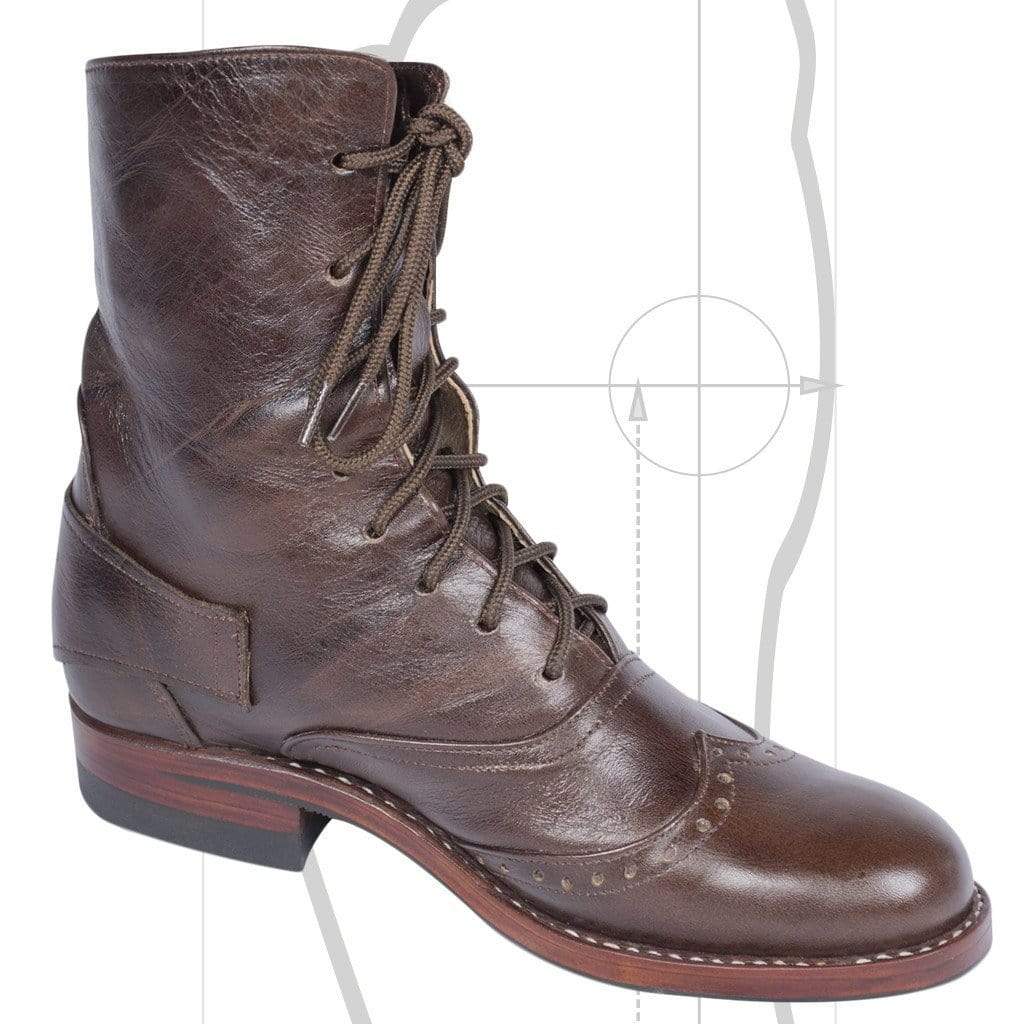 Custom Handmade Lace Up Victorian Boots Atitlan Leather