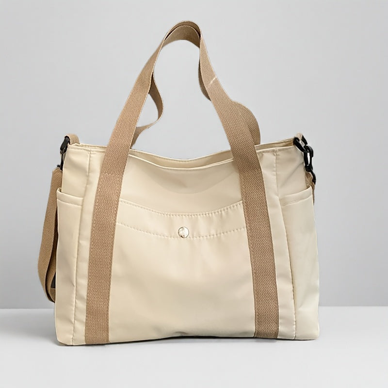 Large Capacity Nylon Crossbody Bag Casual Solid Color Messenger Shoulder Bag with Removable Strap Quick Pick Grocers