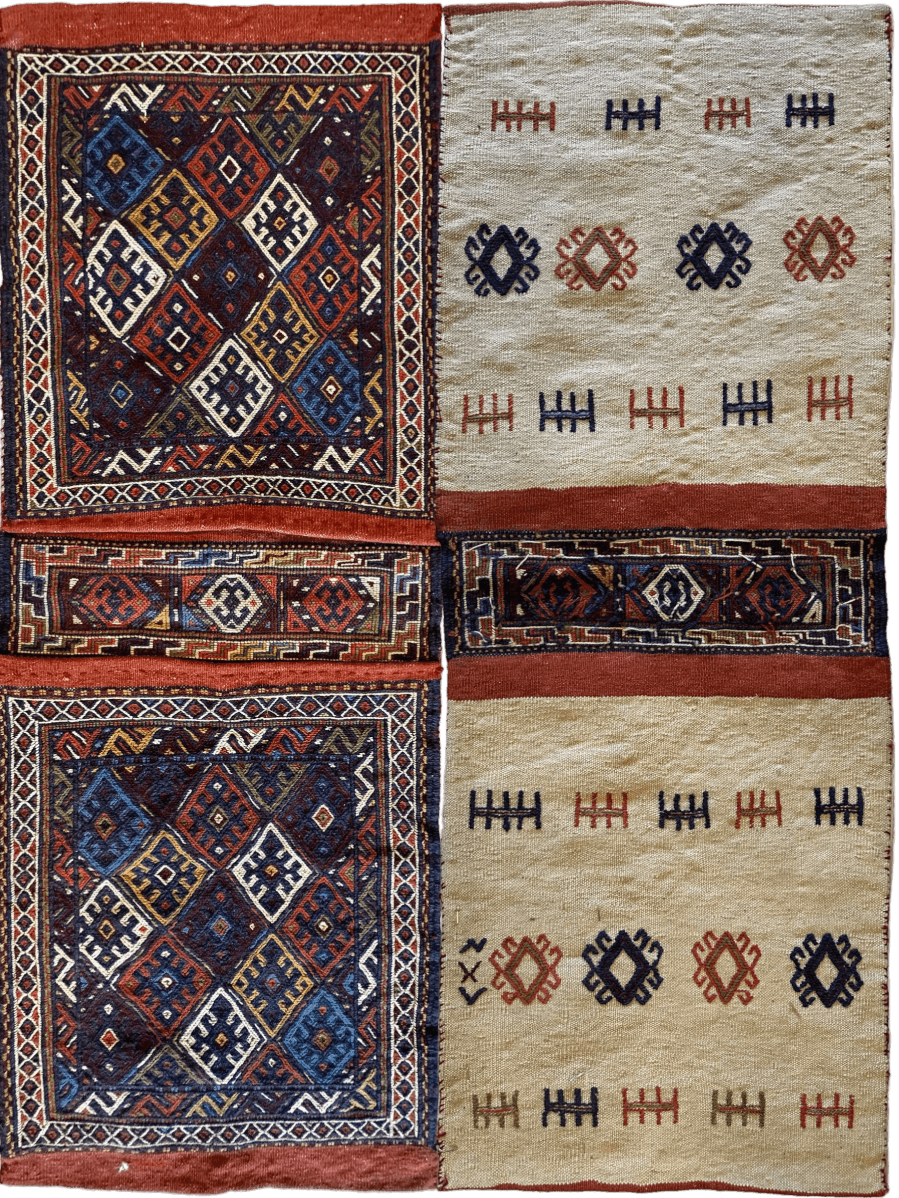 Exquisite Persian Qashqai Nomadic Vintage Khorjin ‘Saddle bag’