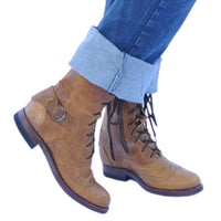 Light Brown Victorian Ankle Boots Atitlan Leather