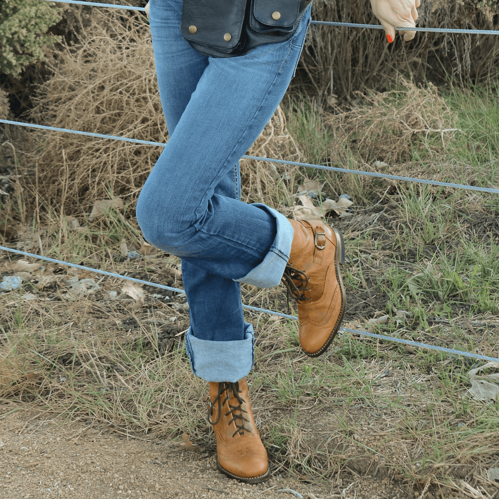 Light Brown Victorian Ankle Boots Atitlan Leather