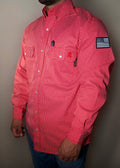 FR Pearl Snap Work shirt - Alpha Red Static FR