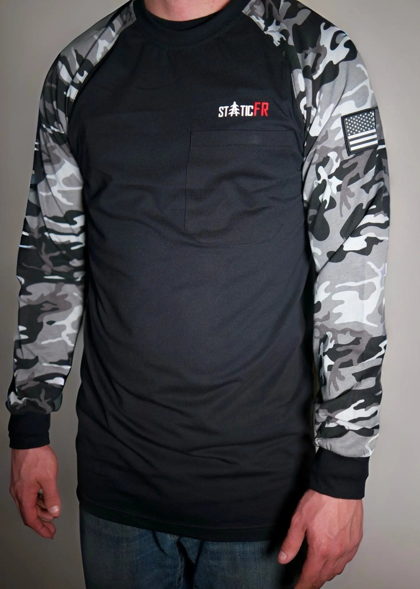 FR Camo Shirt - Black/Gray Static FR