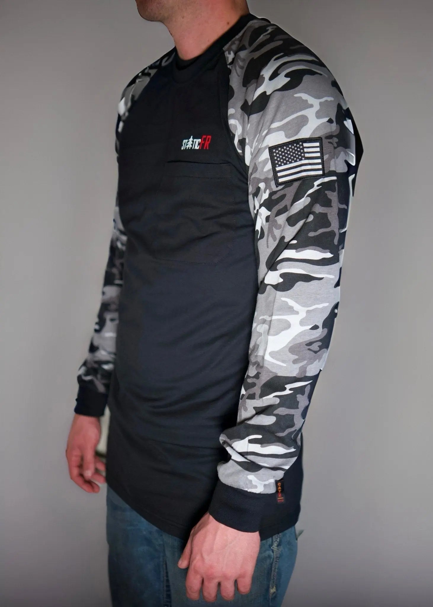 FR Camo Shirt - Black/Gray Static FR