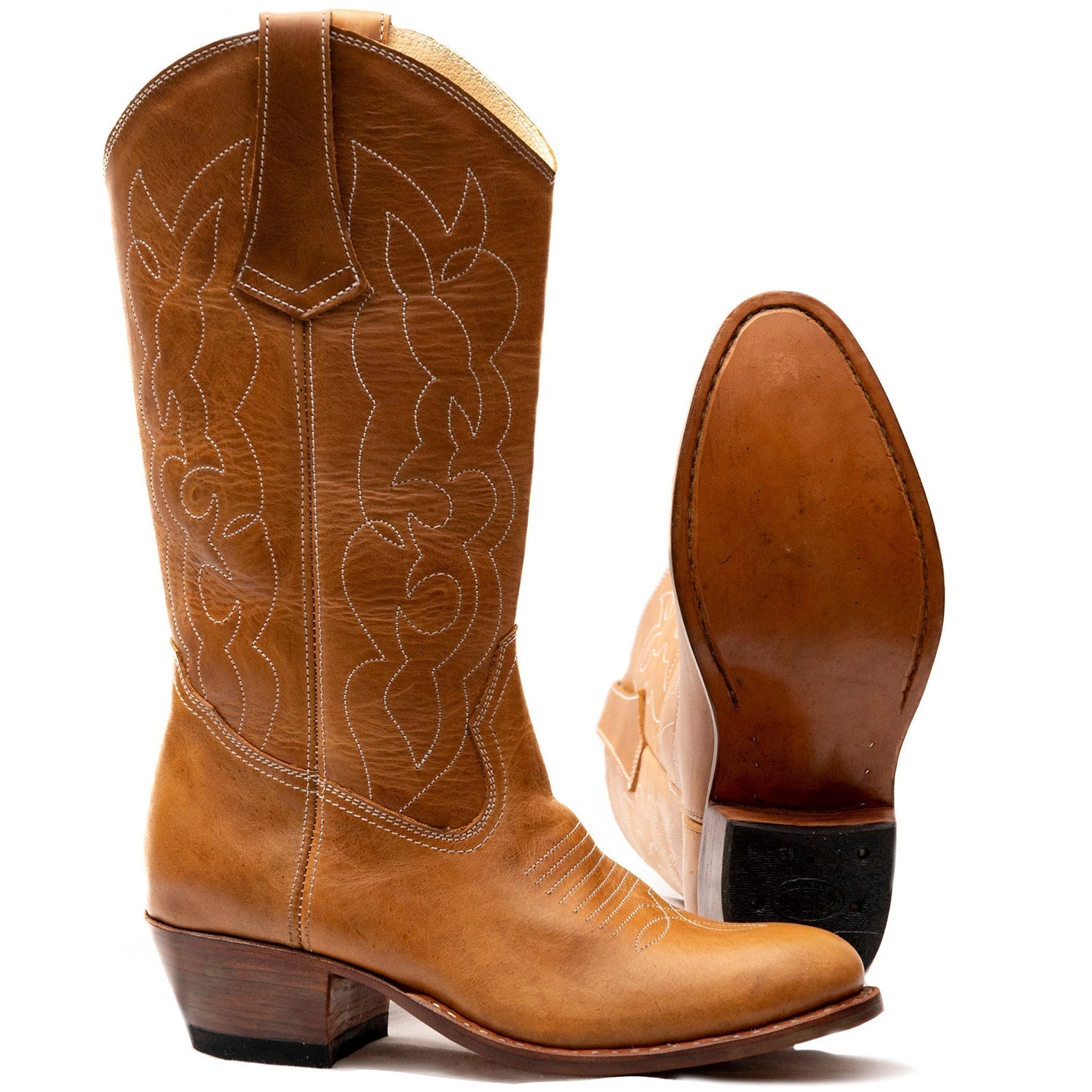Round Toe Cowgirl Boots Atitlan Leather