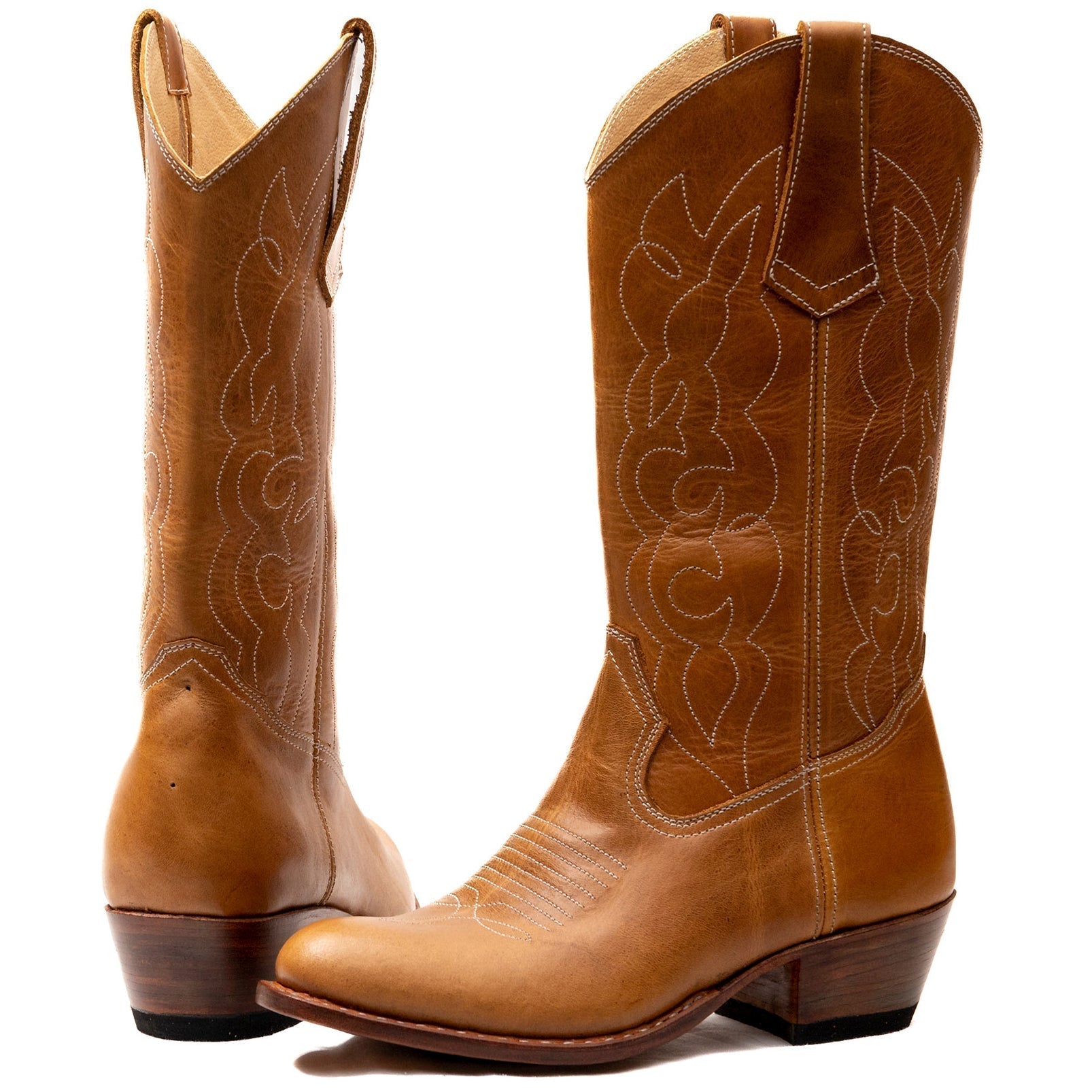 Round Toe Cowgirl Boots Atitlan Leather