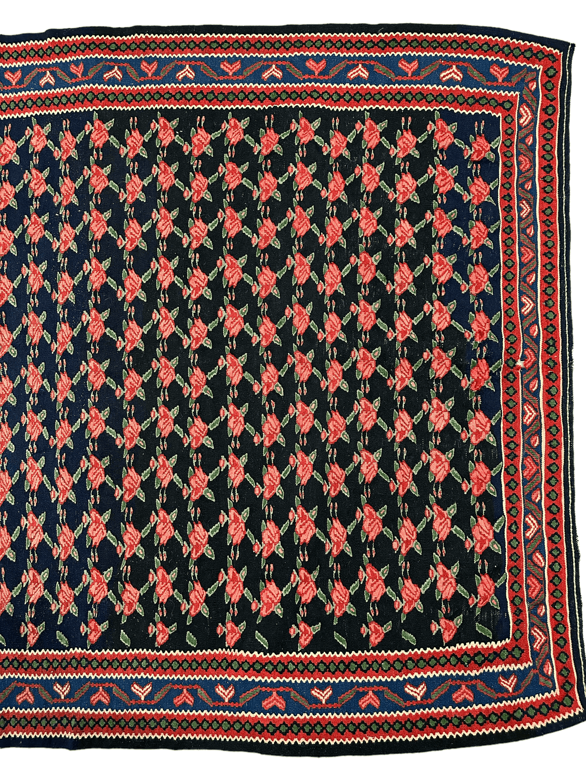 Vintage Persian Senneh Kilim 4’4” x 7’