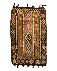 Vintage Persian Tribal Qashqai Kilim Rug 3’ x 5’