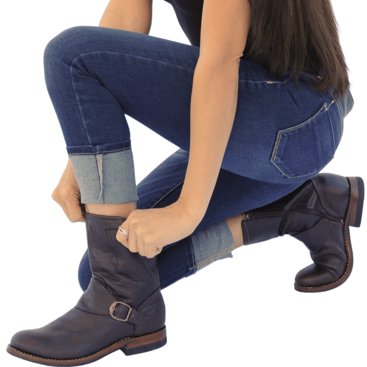 Women's Leather Biker Boots Atitlan Leather
